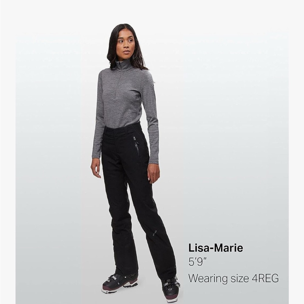 Womens black spyder ski pants 10 (L)
